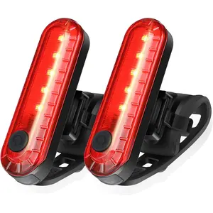 Farol traseiro de bicicleta 330mah, para ciclismo, brilhante, lanterna usb, recarregável, led, luz traseira, venda imperdível