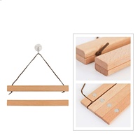 Bingkai Foto Poster Magnetik Kayu Solid Kustom, Gantungan Kayu untuk Gambar Dinding, Bingkai Lukisan untuk Poster