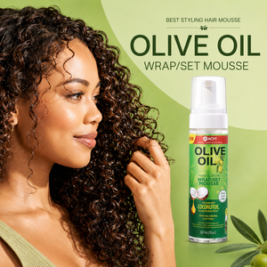 AOYI Olive Oil Hair Mousse Medium Hold Curl Defining <b>Foam</b> <b>for</b> Fine to Medium Curls and Waves Women's Styling Product - Product Image 5
