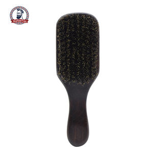 <span class=keywords><strong>Cheveux</strong></span> bilatéraux Salon de coiffure coiffure manche en bois rasage <span class=keywords><strong>balayage</strong></span> brosse à barbe en nylon produits de salon de coiffure brosse à logo personnalisé - Product Image 5