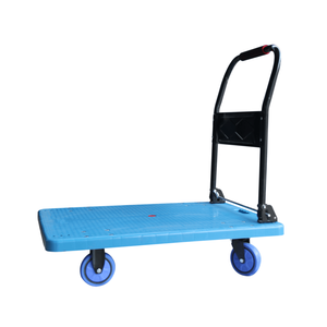 Aanpasbare, extra sterke 4-wielige opvouwbare platformkar met verdikte plank en stille wielen voor magazijn, kantoor en thuis - Product Image 1