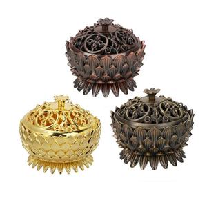 Décoration d'intérieur pour le bureau à domicile, la maison de thé, <span class=keywords><strong>encensoir</strong></span> en bois de santal en forme de lotus, porte-encens en alliage de zinc et de cuivre, mini brûleur d'encens - Product Image 6