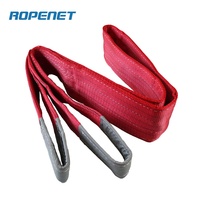 Eslinga de Elevación de Poliéster de Alta Calidad ROPENET, con Ojales en Ambos Extremos, Personalizable, Capacidad de Carga 1 Tonelada, Factor de Seguridad 6:1