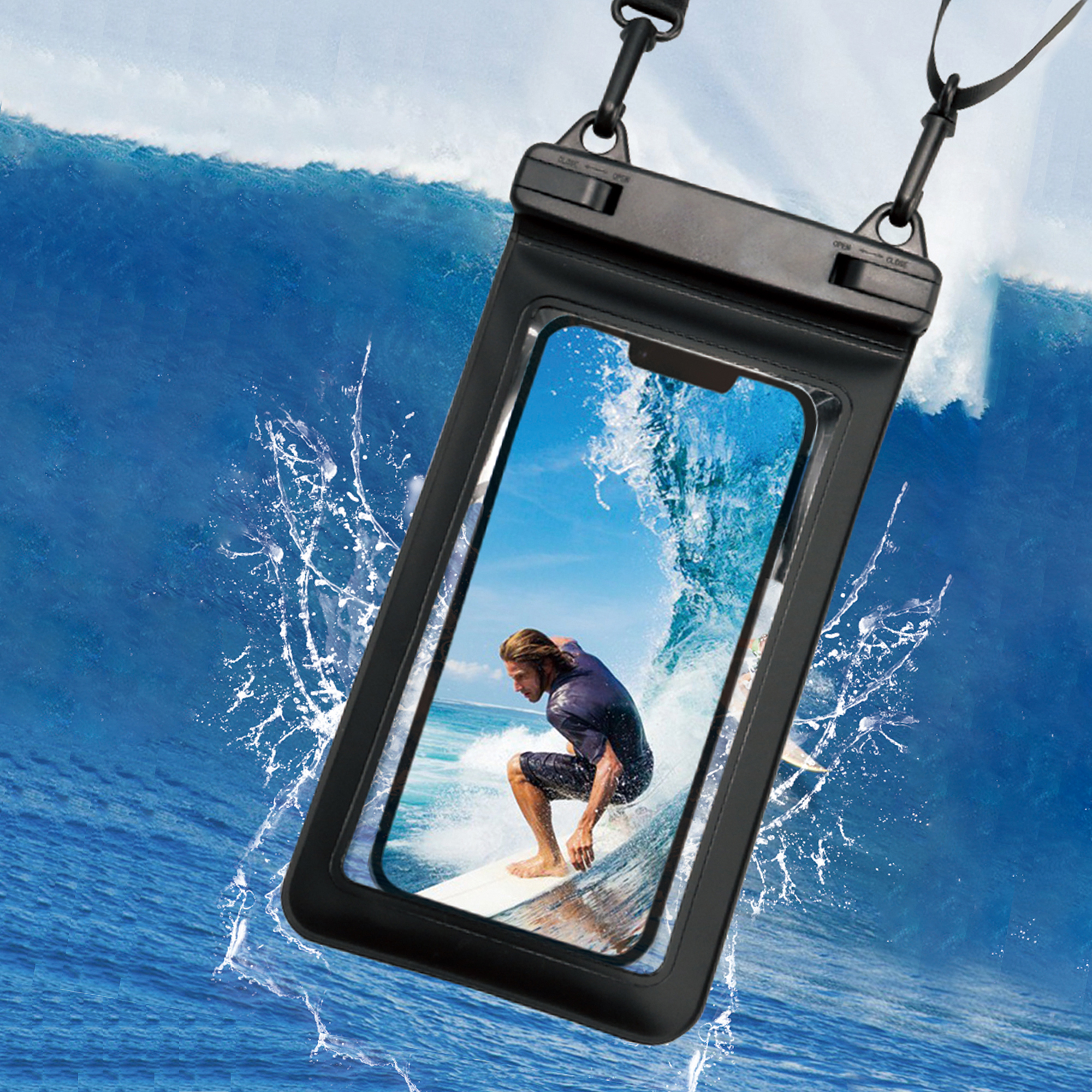 OEM Cell Phone case Waterproof Bag With Lanyard Universal PVC Waterproof Phone Bag