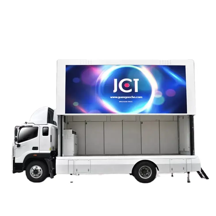 2023W Fonton Aumark truck wheelbase 4800mm mobile led display advertising car led mobile truck for sale