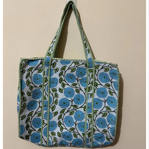 Sac fourre-tout matelassé en coton à prix de gros, ensemble de sacs faits main personnalisés, sac de marché, sac à bandoulière pour femmes, sacs d'usage quotidien - Product Image 1