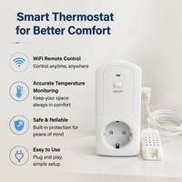 DOMISI Chauffage intelligent WiFi programmable, moderne, écologique et résistant au feu pour la maison, le salon, le bureau, l'appartement et l'hôtel