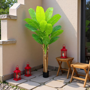 Plantes artificielles, bananier, grand arbre en plastique en pot, simulation de plantes hautes, aménagement paysager, décoration de la maison, bonsaï, arbre <span class=keywords><strong>Musa</strong></span> <span class=keywords><strong>Basjoo</strong></span> - Product Image 6
