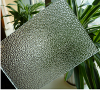 Feuilles de plastique polycarbonate durables de 4mm, petit design gaufré pour porte fenêtre et toiture-Matériau PC de haute qualité