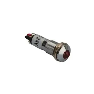 8mm Iluminado Não-impermeável Bola Cabeça Com Mental Habitação Material 12V Lâmpada Tensão Red Green Pilot Light Signal Lamp