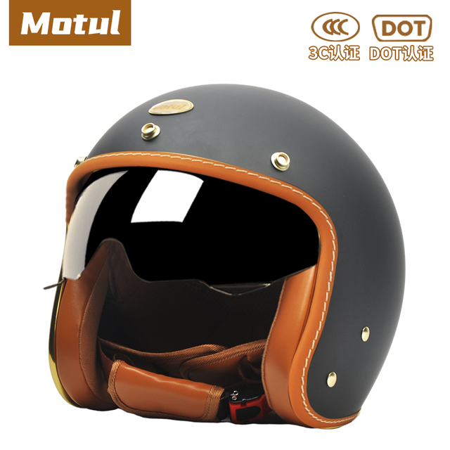AD Factory Wholesale Half Face  Motorcycle Retro Helmets With Sunshade Visors Custom Design Comfortable Cycling ABS Helmet