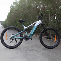 Vélo de montagne électrique VeloMove Titan X2 à moteur central, haute vitesse, 9 vitesses, suspension intégrale, cadre en alliage d'aluminium, 48V