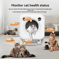 Litière automatique intelligente pour chat 65L en ABS avec commande vocale, application, capteurs de sécurité et caméra