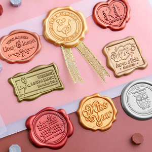 Thương Hiệu Tùy Chỉnh Logo Sáp Tem Tự Dính Niêm Phong Sáp Dán Cho Đóng Gói Trang Trí - Product Image 2