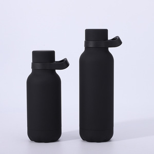 Custom logo Vacuum Insulated Stainless Steel <strong>Water</strong> <strong>Bottle</strong> Small Mouth <strong>Water</strong> <strong>Bottle</strong> with Silicone Handle - Product Image 1