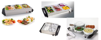 Chauffe-Plat Portable Électrique en Acier Inoxydable avec Contrôle de Température, Compatible Four, pour Buffet