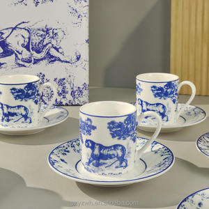 Ensemble de 12 tasses à expresso italiennes à motif de tigre créatif, pour boisson au thé, restaurant, famille, goûter de l'après-midi - Product Image 4