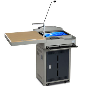 Chaire multimédia pour salle de classe scolaire ; pupitre éducatif en bois ; podium numérique intégré - Product Image 2