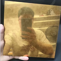 Panneau en acier inoxydable miroir antique haut de gamme pour la décoration d'ascenseurs
