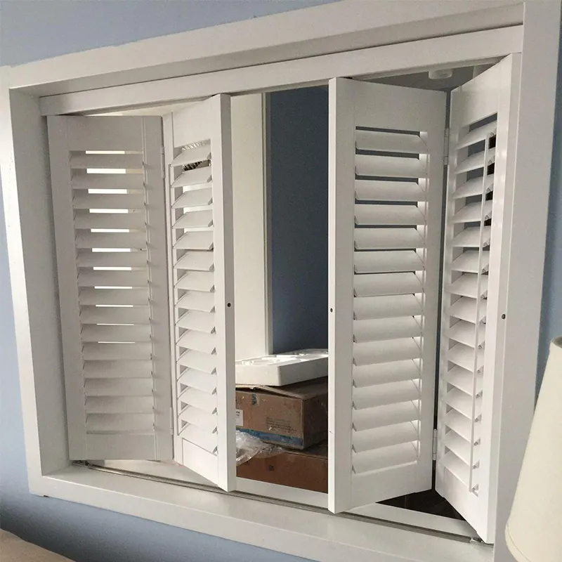 Wholesale High Quality Interior Window Shutters Exterior Plantation Shutters Sunshade PVC Window Shutters Blind From China