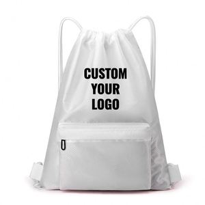 Custom Brand & Logo Wholesale Durable Gym <b>Drawstring</b> <b>Backpack</b>, Polyester Waterproof Unisex with Air Cushion Support Belt - Product Image 3