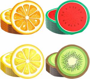 Custom 9 Inch 350gsm White Board Modern Party <b>Plates</b> Fruity Citrus Design Gold Foil Printing for Birthday <b>Shower</b> Celebrations - Product Image 5