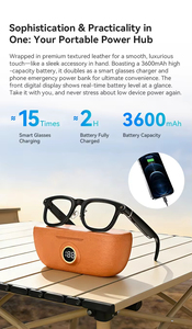 Lentes de Sol Inteligentes Unisex con Control por Aplicación, Cámara de 8MP, Traducción en Más de 20 Idiomas, Carga Inalámbrica, Micrófono para Llamadas Bluetooth - Product Image 5