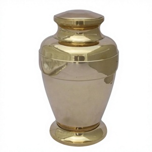 กระจกโกศทองเหลืองสำหรับเผาเถ้ากระดูกของมนุษย์ฟรีถุงกำมะหยี่ - Product Image 1