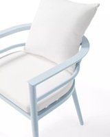 Ensemble de salle à manger de jardin moderne, chaises en aluminium, table, coussin imperméable, meubles d'extérieur durables, utilisation en terrasse, capacité 6 personnes