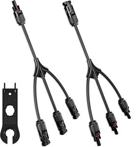 Connecteur de câble solaire de type Y 3 en 1 40A IP67 étanche, connecteurs FFFM+<span class=keywords><strong>MMMF</strong></span> 3 à 1, outil de connexion, connecteurs 3 broches pour panneaux solaires - Product Image 1