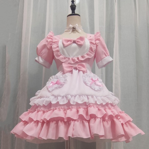 open lace back dress Pink Floral Japanese Kimono