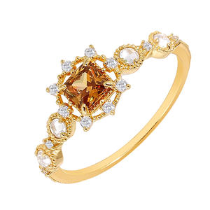 Anillo de Eternidad Delicado de Oro Sólido de 14K con Circonita, con Brillo Continuo para Bodas y Aniversarios - Product Image 1