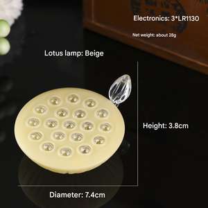 ไฟดิวาลีลอยน้ำได้แรงบันดาลใจจากอินเดียพร้อมเซ็นเซอร์วัดน้ำเครื่องประดับเทียนเรืองแสงสำหรับตกแต่งงานปาร์ตี้ - Product Image 6