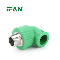 Raccords PPR en plastique IFAN, filetage mâle-femelle, accessoires de plomberie, inserts PPR en acier inoxydable SS, vente directe usine