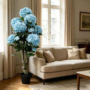 New Design Realistic Indoor <b>Outdoor</b> <b>Artificial</b> Hydrangea Flower <b>Tree</b> Modern Home Decoration Blue 3 Ft/4 Ft/5 ft Hydrangea Plants - Product Image 4