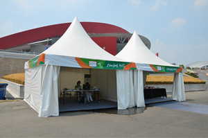 <span class=keywords><strong>Abri</strong></span> extérieur de tissu de tension de carport de structure de membrane de PVC pour la fête de mariage d'événement - Product Image 2