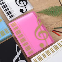Carpeta de música A4, soporte de almacenamiento de documentos de papel, archivos de hojas en blanco, almacenamiento coral de música de bolsillo 40 80 de plástico