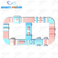 Parc aquatique flottant gonflable personnalisable pour la mer/le lac - Structure de jeu aquatique modulaire avec murs d'escalade pour parcs aquatiques
