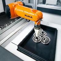 Robot Industri KUKA KR420 R3100 6 Axis dengan Beban Angkut Tinggi 420kg, Jangkauan 3100mm, IP65, untuk Penanganan dan Palletizing
