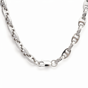 Collier chaîne marine en platine Pt950 massif blanc de qualité supérieure, robuste, unisexe, audacieux, bijou en platine, cadeau - Product Image 1