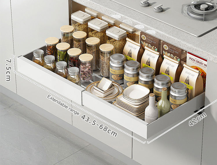 White*Large Telescopic Storage Tray (46-68cm)