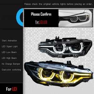 Conjunto de Faros Delanteros para Serie 3 F30, Modelo <span class=keywords><strong>320i</strong></span> 325i, Luces Diurnas LED de Doble Lente y Doble Color, 6000K, 6000 Lúmenes - Product Image 6