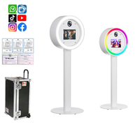 Mesin Photo Booth DSLR 2026 Pengiriman Cepat dengan Lampu LED RGB Kipas Pendingin Terintegrasi Casing Photobooth iPad untuk Pesta Pernikahan