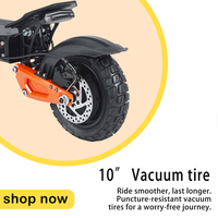 Trottinette électrique 800W, 52V 18Ah, 10 pouces, suspension intégrale, étanche, puissante, tout-terrain, autonomie 30-60 km, contrôle par application