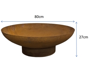 جودة عالية 80 ديا في الهواء الطلق حديقة الفناء الصلب صدئ توي للشواء والحطب مع الصدأ اللون الصلب سخان صدئ - Product Image 4