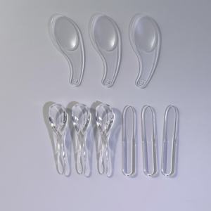 Cuchara de espátula cosmética PS de plástico transparente para embalaje y mezcla de polvo en frascos - Product Image 2