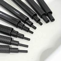 Tube télescopique en fibre de carbone pour l'utilisation de nettoyage