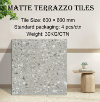 Azulejos de Cerámica Modernos Mate de 600x600, Impermeables y Antideslizantes para Uso en Interiores en Restaurantes, Hoteles y Espacios Comerciales