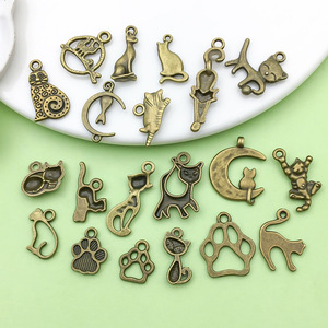 Breloques Chat en Bronze Antique, Alliage de Zinc, Forme Animale, Accessoires de Bijoux DIY pour Projets Créatifs, Cadeau Unisexe, Pendentifs Breloques - Product Image 4
