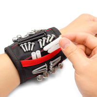 Bracelet d'outil magnétique réutilisable facile à utiliser sangle à crochet et à boucle ruban d'outil magnétique pour organiser les vis et les clous